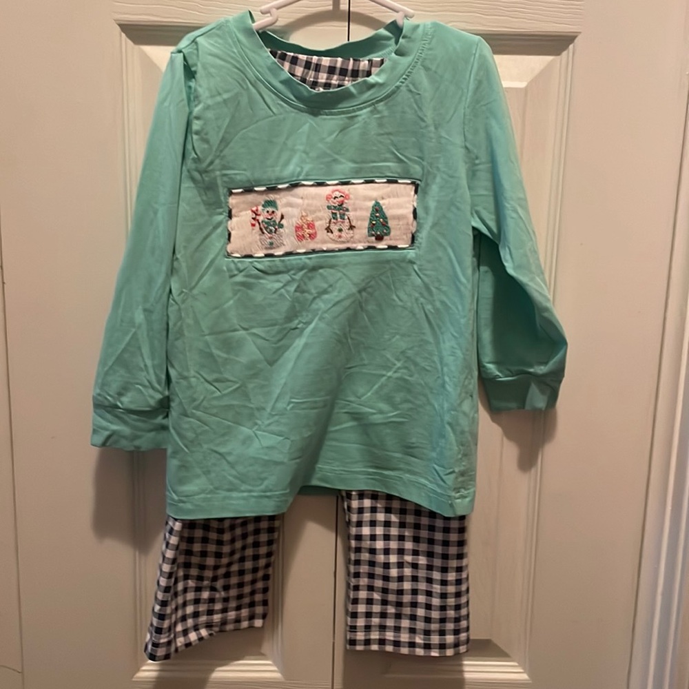 Snowmen Smock Pant Set